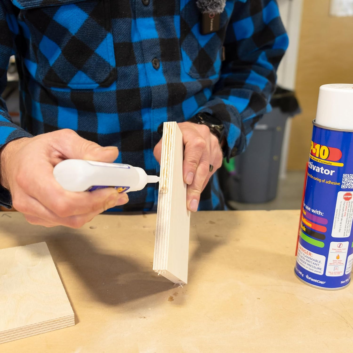 FastCap 2P-10 Solo Kit thick super glue and activator aerosol canister in Australian woodworking tools store