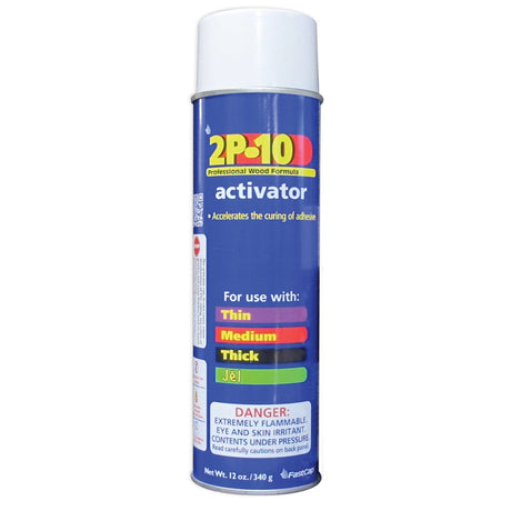 FastCap 2P-10 Super Glue Activator Aerosol Can - For rapid setting of 2P-10 glue without clamping