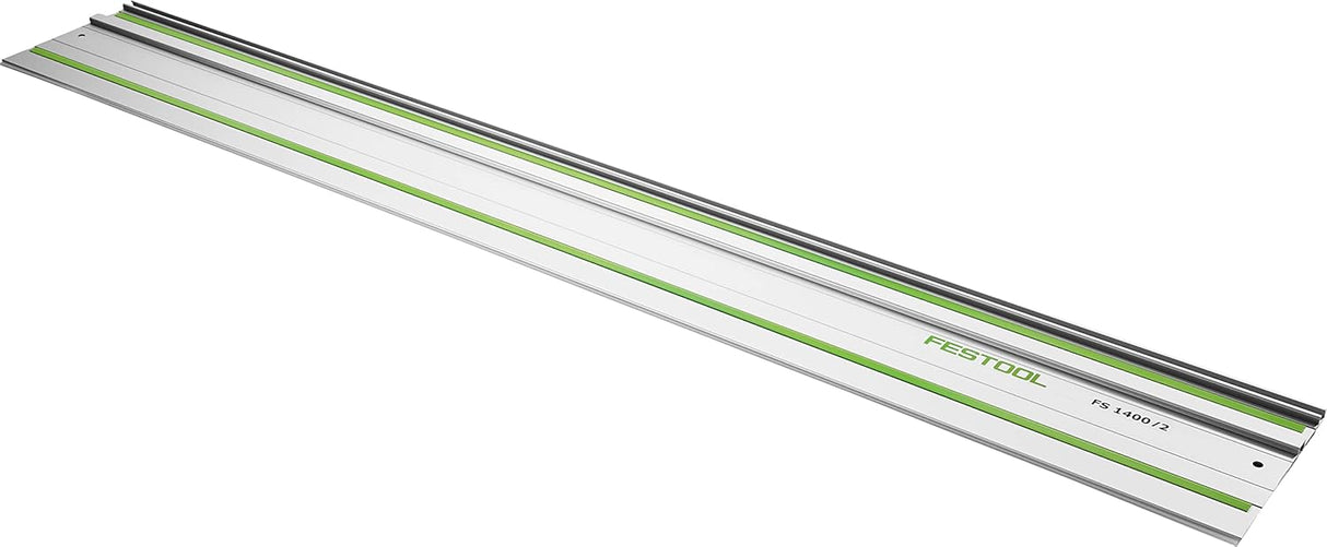 Festool FS Guide Rail 1400mm made from anodised aluminium, with integrated splinterguard for precise woodworking cuts