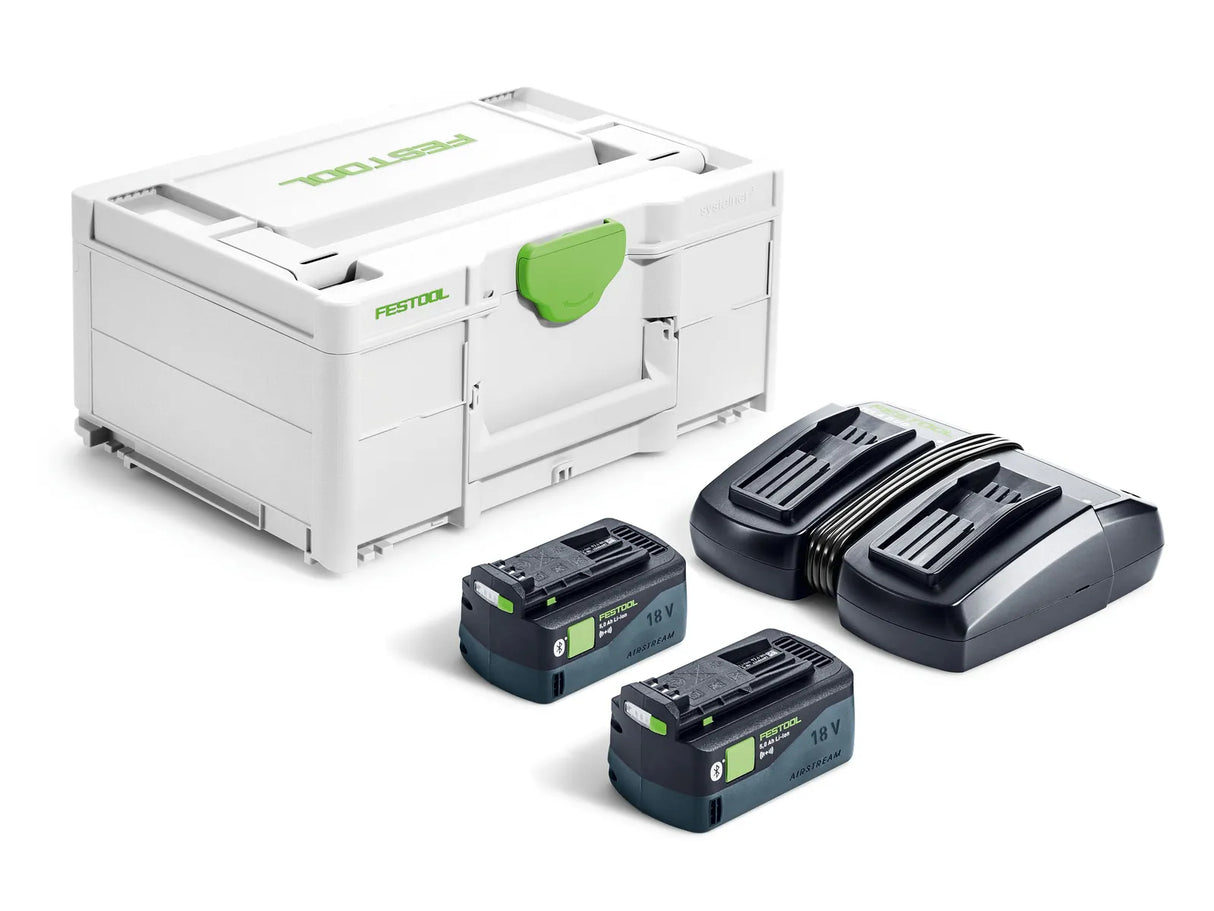 Festool SYS 18V Energy Set 2 x 5.0Ah TCL6 Duo in Systainer