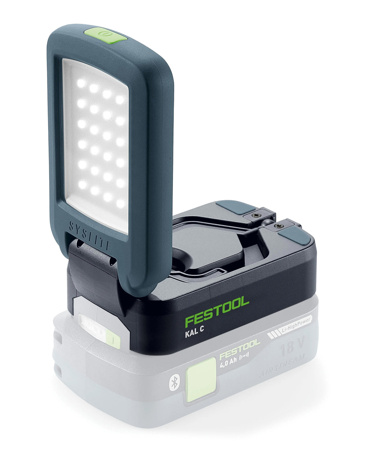Compact Festool SYSLITE KAL C cordless working light, ideal for illuminating narrow work areas