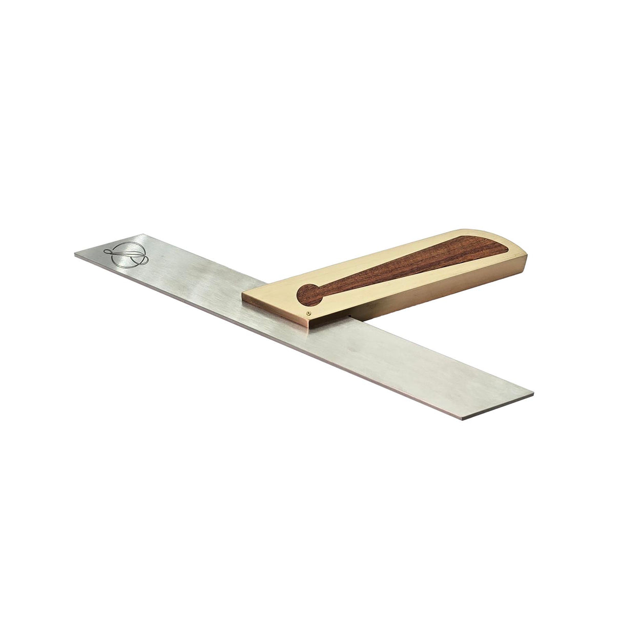 Ironbark Toolworks Mitre Gauge Brass with Mulga Inlay, precision woodworking tool, Australian-made craftsmanship