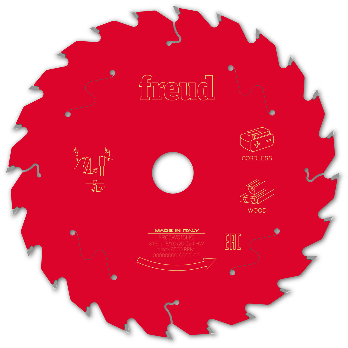Freud 160 x 20 x 1.5 Thin Kerf Circular Saw Blades suits Cordless Handheld Power Saws