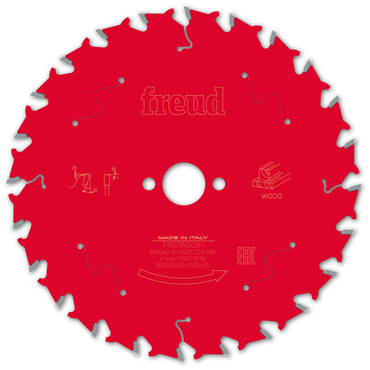 Freud 165 x 20 x 2.4 Circular Saw Blades suits Handheld and Plunge Power Saws