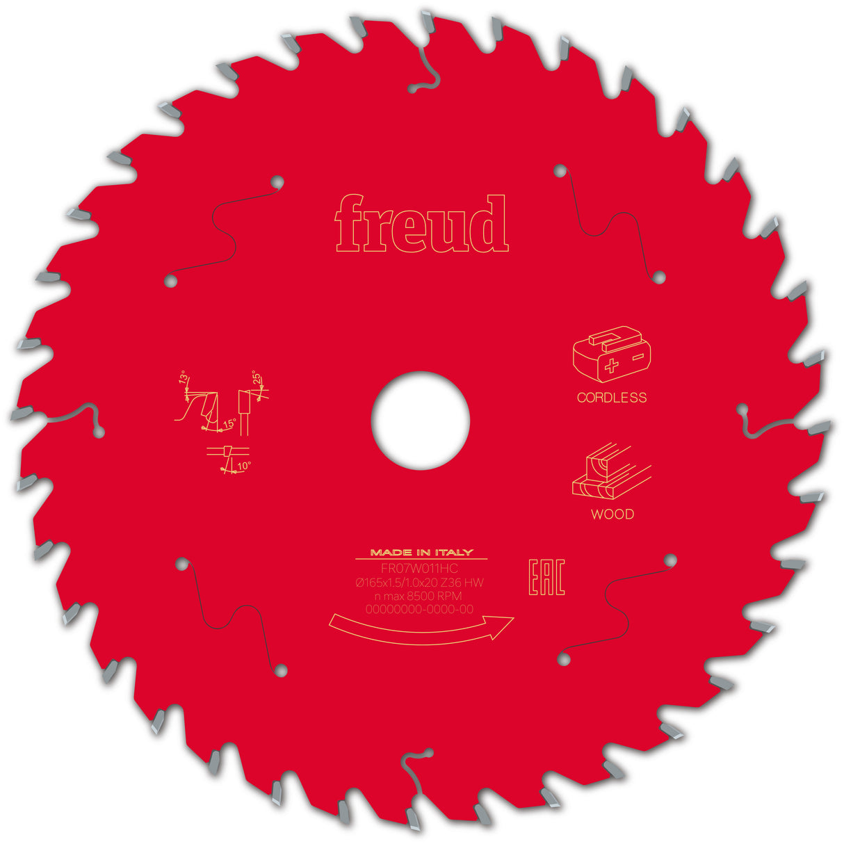 Freud 165 x 20 x 1.5 Thin Kerf Circular Saw Blades suits Cordless Handheld Power Saws