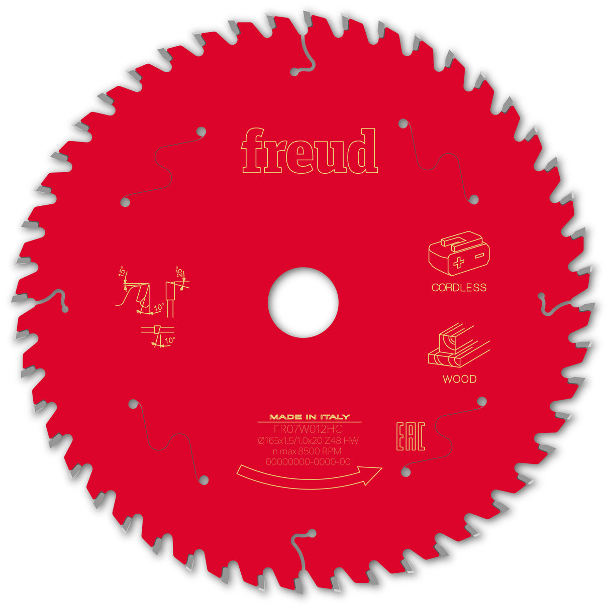 Freud 165 x 20 x 1.5 Thin Kerf Circular Saw Blades suits Cordless Handheld Power Saws