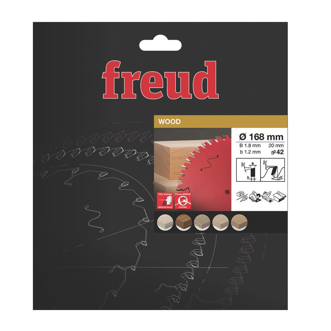 Freud 168 x 20 x 1.8/1.2 Thin Kerf Circular Saw Blades suits Handheld and Plunge Power Saws