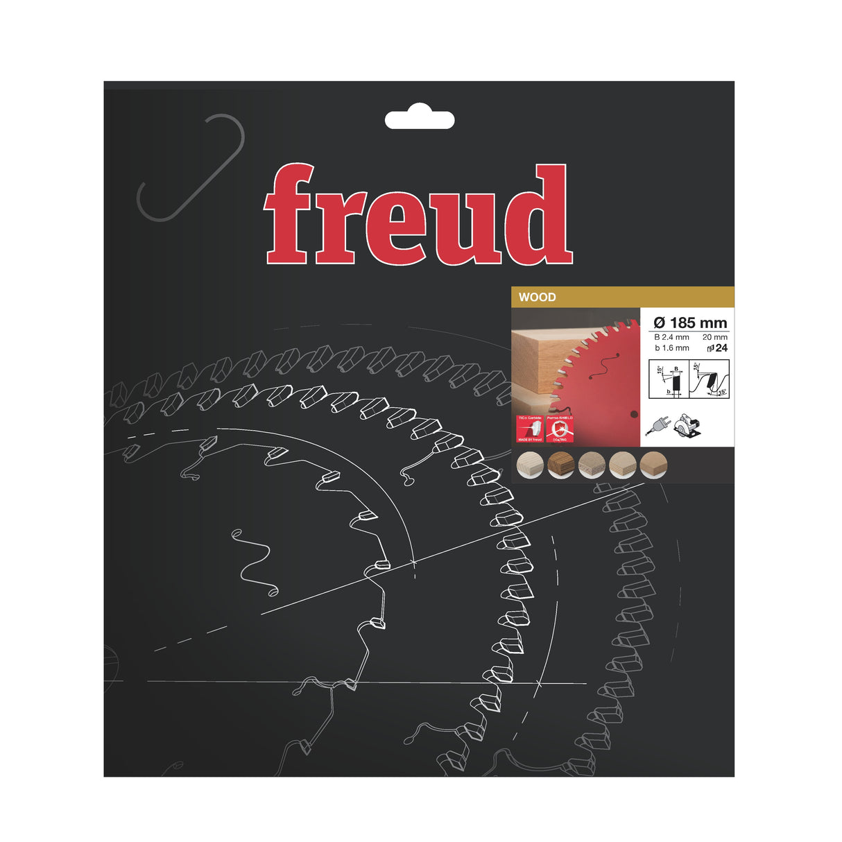Freud 185 x 20 x 2.4 Circular Saw Blades suits Handheld and Plunge Power Saws