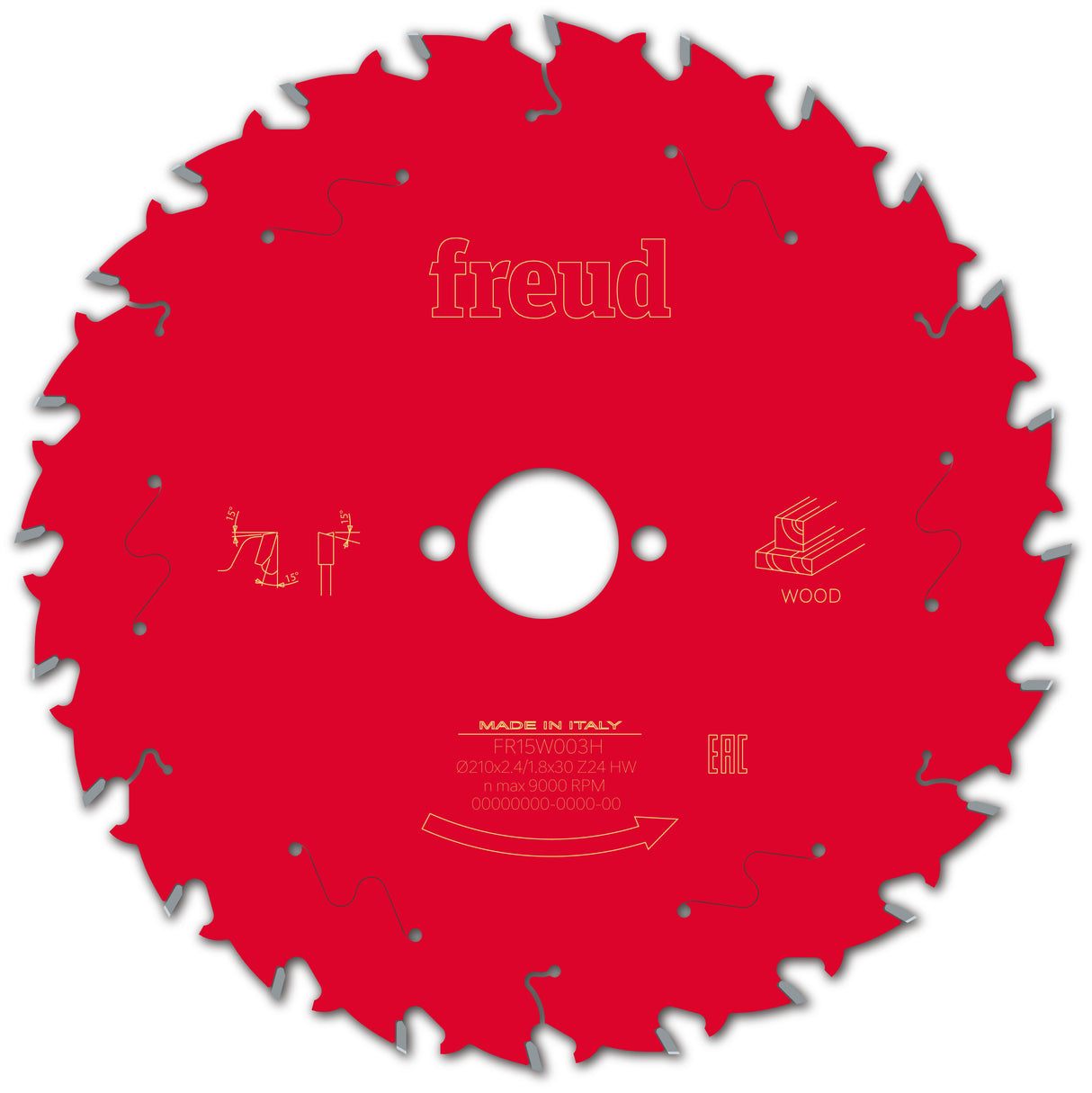 Freud 210 x 30 x 2.4 Circular Saw Blades suits Handheld and Plunge Power Saws
