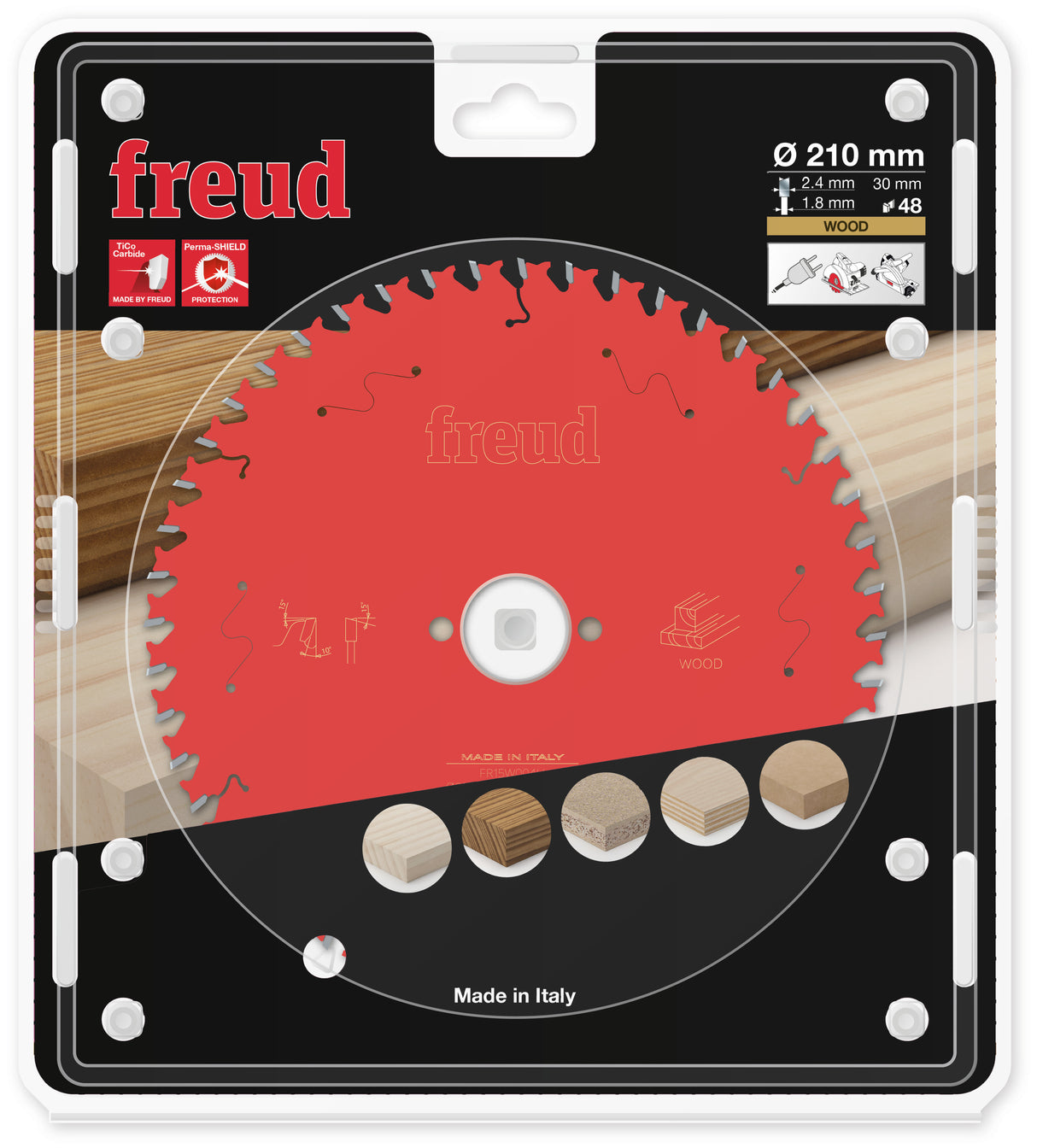 Freud 210 x 30 x 2.4 Circular Saw Blades suits Handheld and Plunge Power Saws