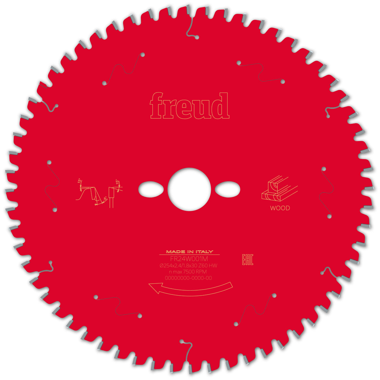 Freud 254 x 30 x 2.4 x 60T Wood Circular Saw Blade suits Mitre Saws