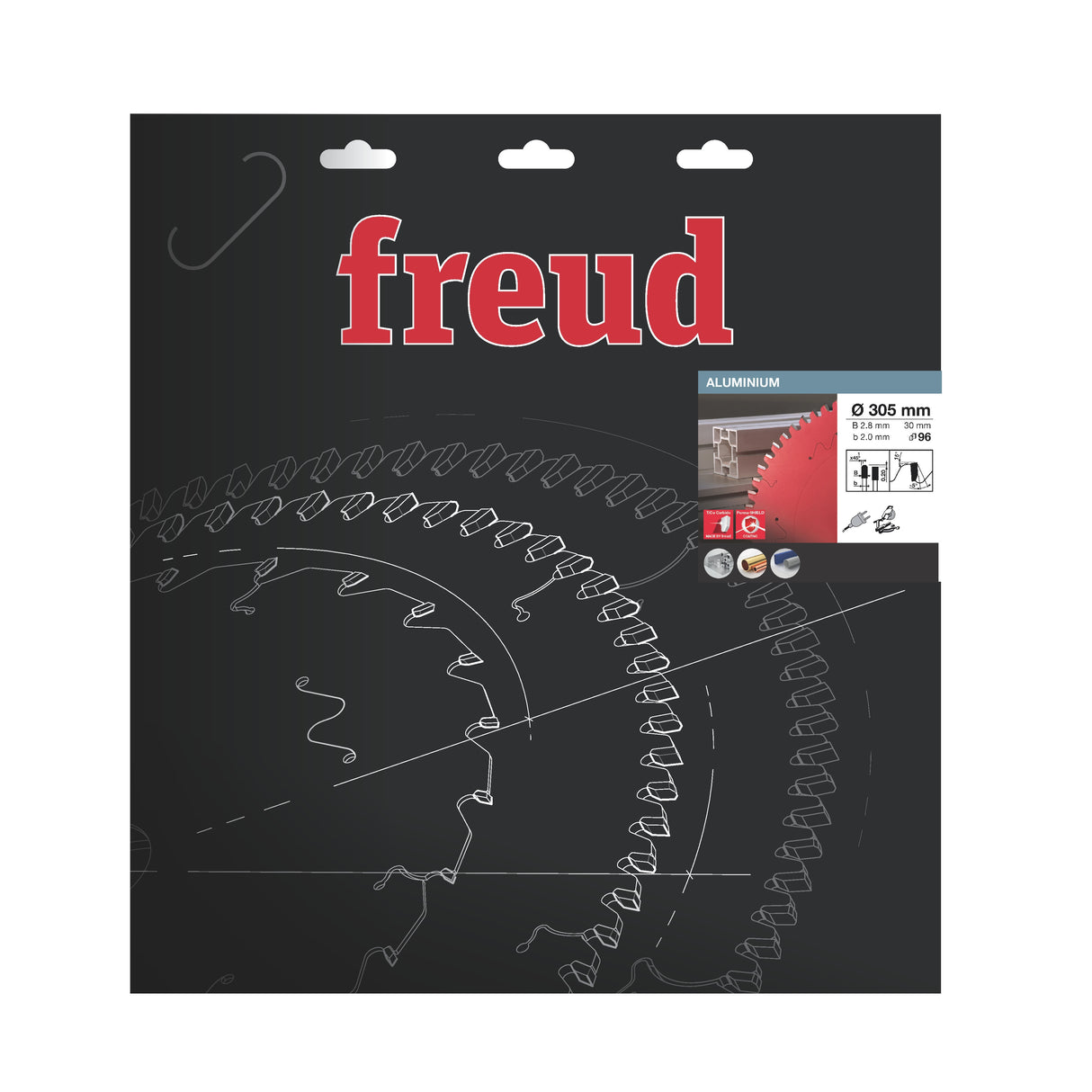 Freud 305 x 30 x 2.8 x 96T Aluminium Circular Saw Blade suits Mitre Saws