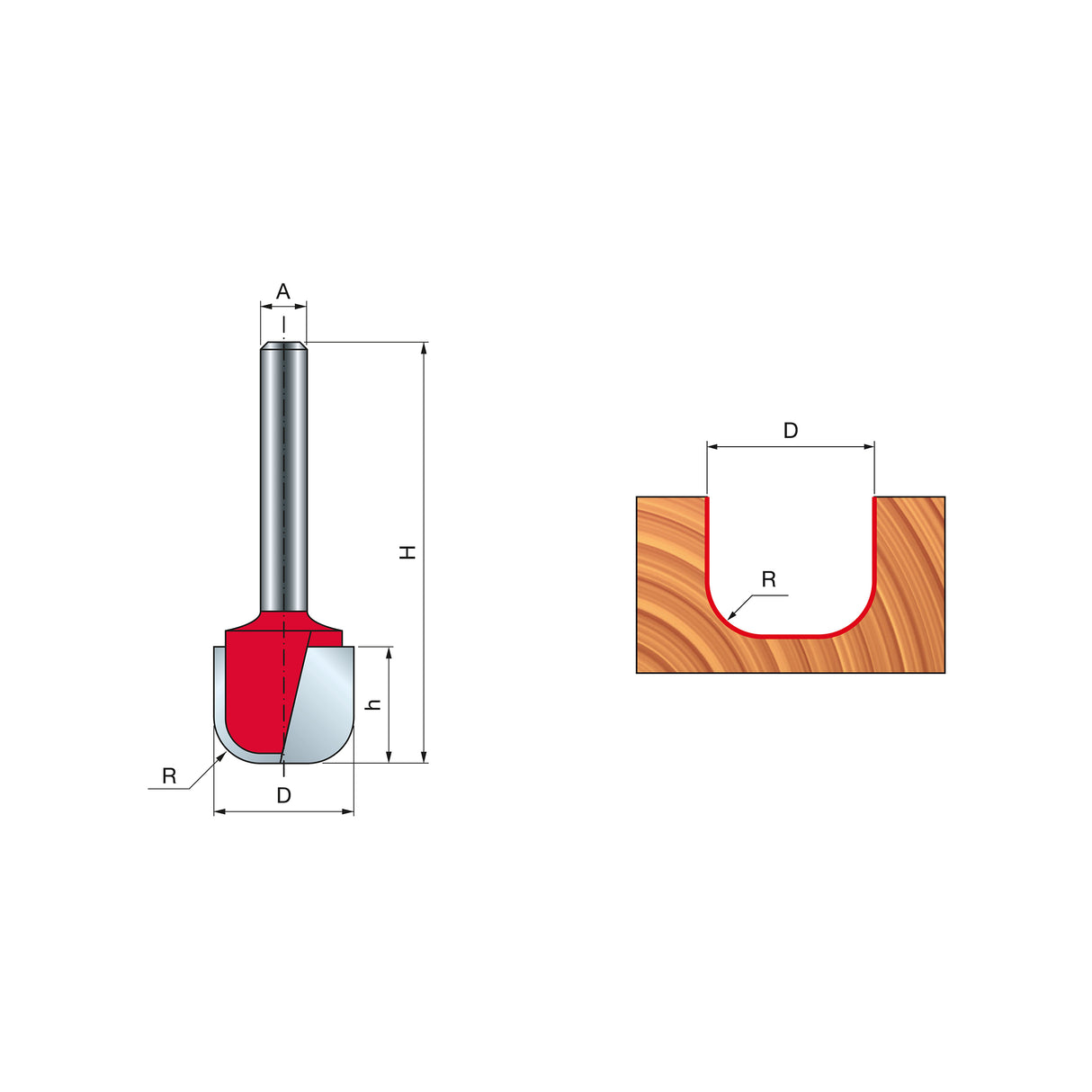 Freud Dish Carving Router Bit 1-1/4in Diameter in use on wood bowl project
