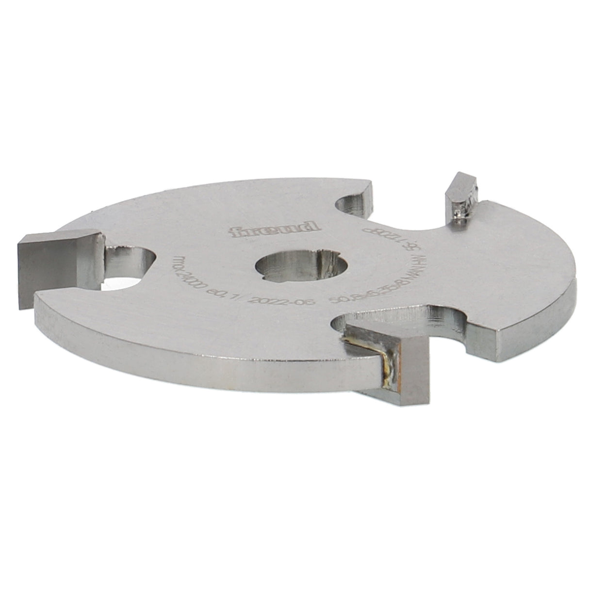 Freud Three-Wing Slot Cutter Router Bit Blades in action, creating precise slots and grooves with speed and efficiency