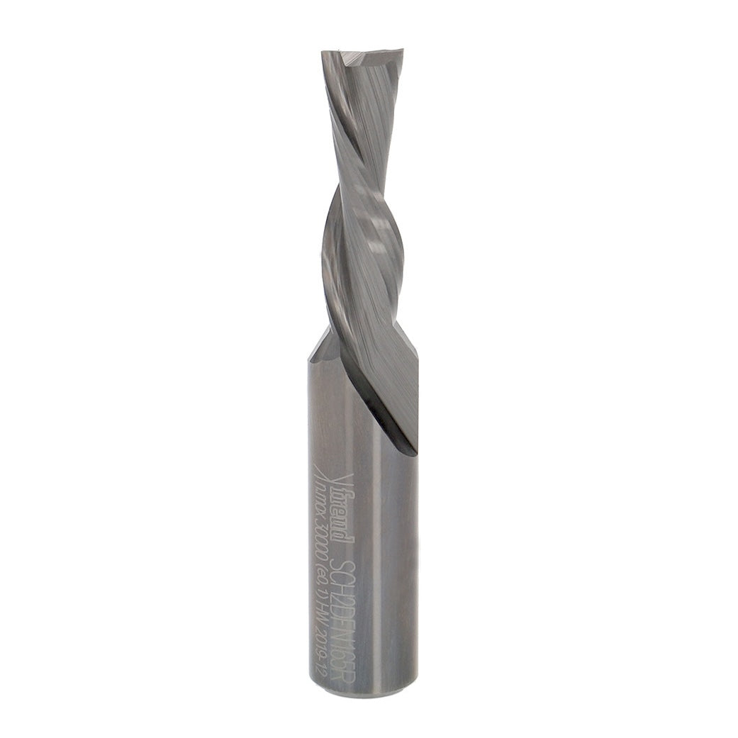 Freud Industrial Twin-Flute Spiral Downcut CNC Router Bits, 1/2in Shank, Solid Carbide, Right Hand Cut, General Purpose Routing