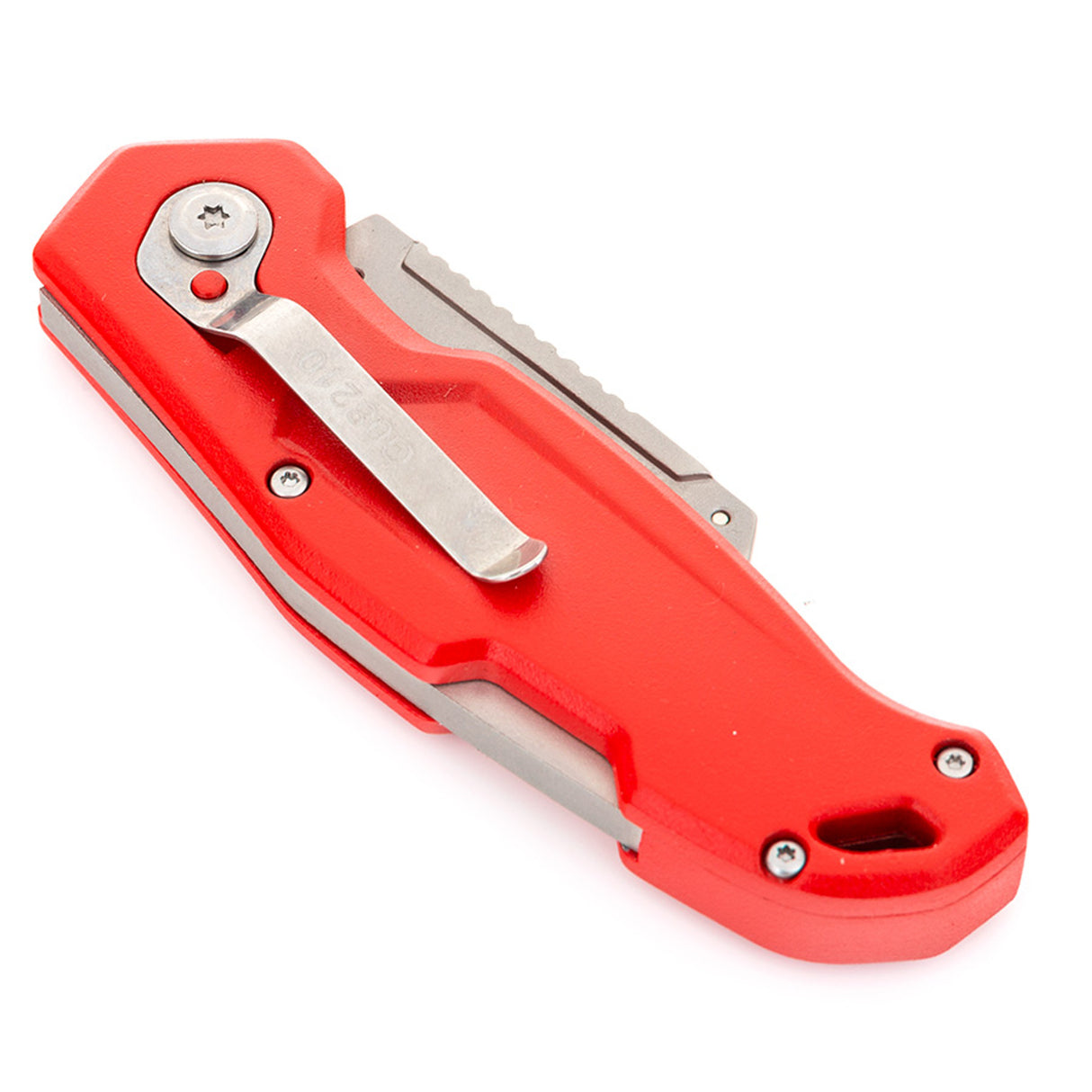 Goldblatt Heavy-Duty Folding Utility Knife with Wire Stripper angled view