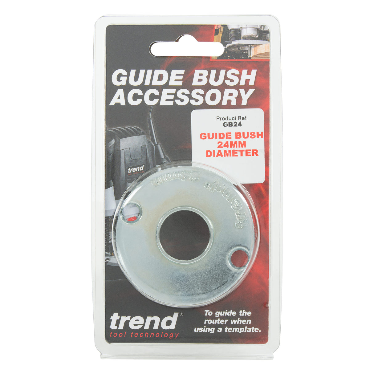 Trend 24mm x 6mm Router Guide Bushing Steel