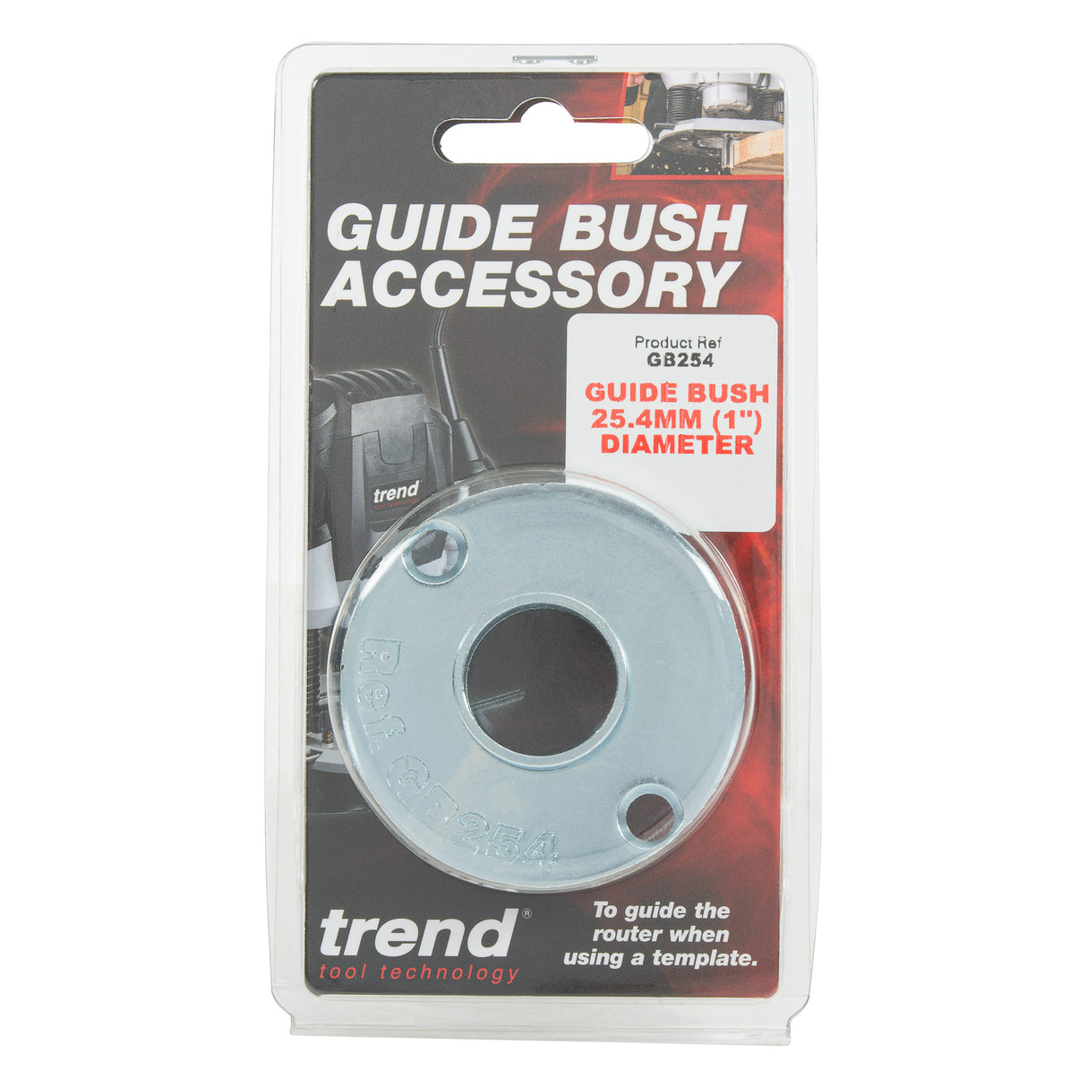 Trend 1in x 6mm Router Guide Bushing Steel