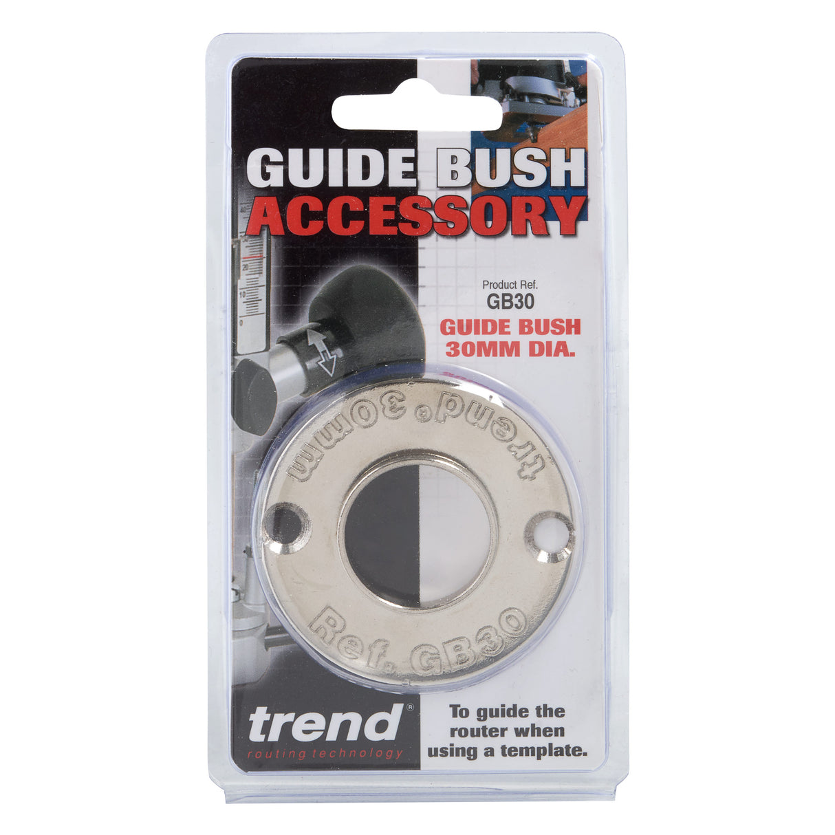 Trend 30mm x 6mm Router Guide Bushing Steel