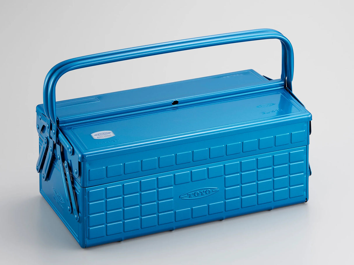 Toyo Steel Cantilever Tool Box 41cm Blue Long Handle