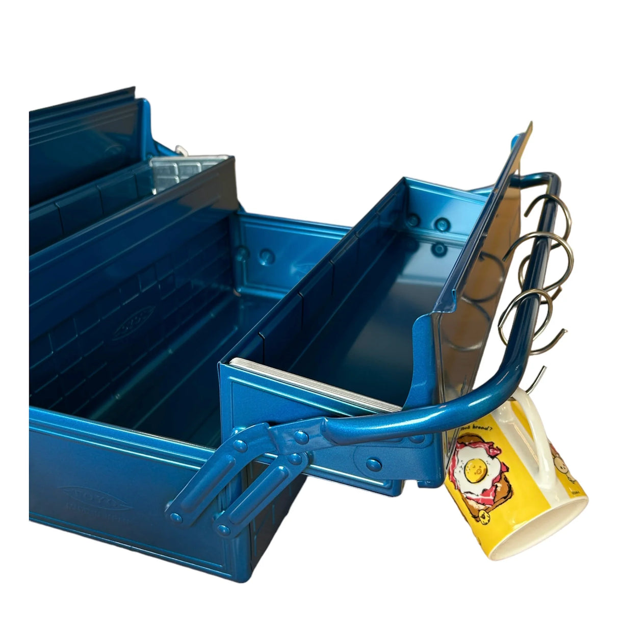 Toyo Steel Cantilever Tool Box 41cm Blue Long Handle