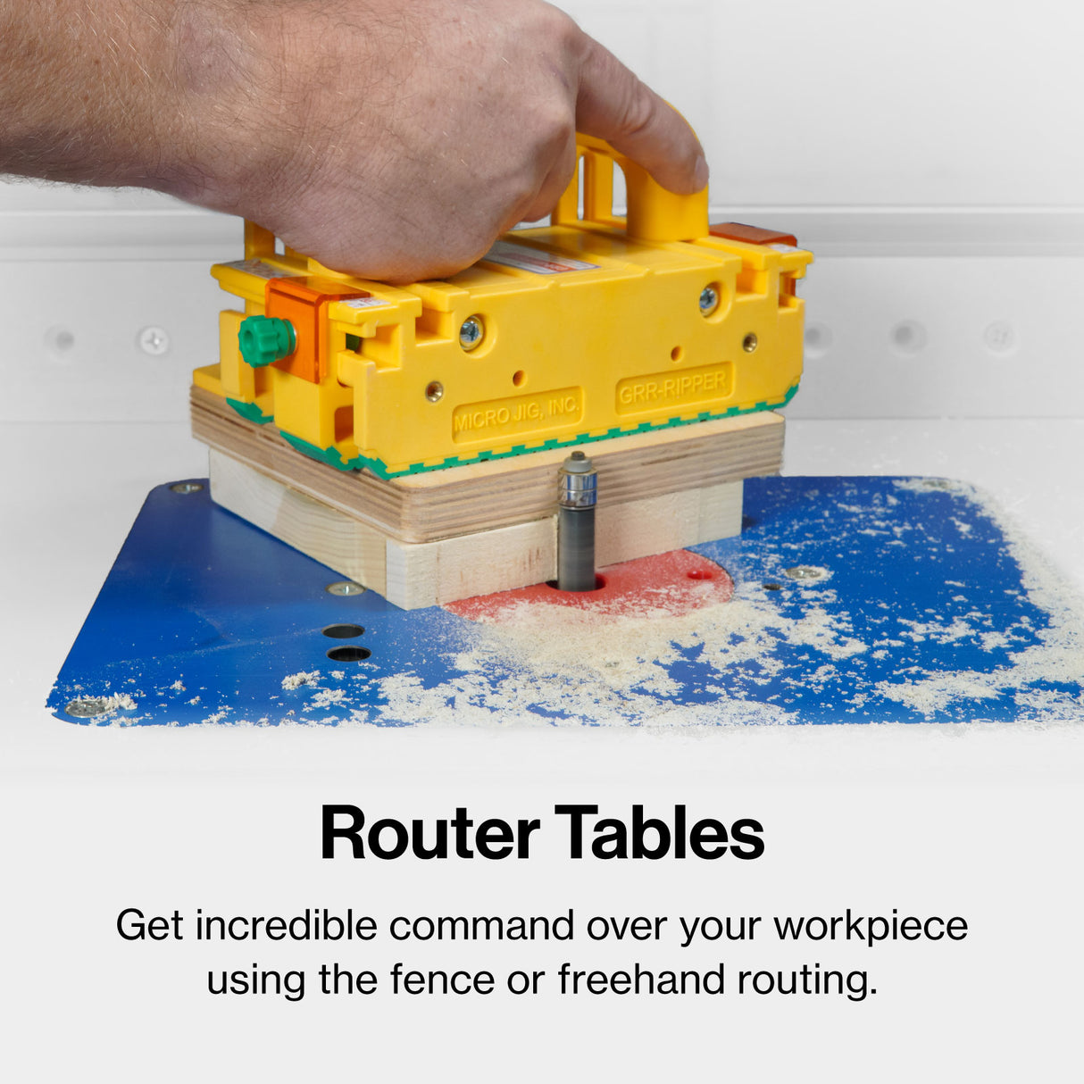 MicroJig GRR-Ripper PRO 3D Pushblock with accessories for enhanced precision