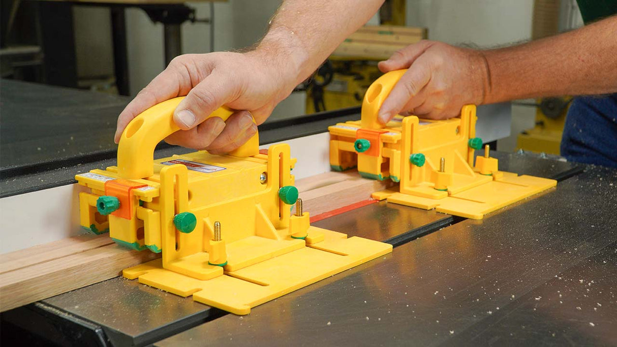 MicroJig GRR-Ripper PRO 3D Pushblock with added accessories for enhanced grip and versatility