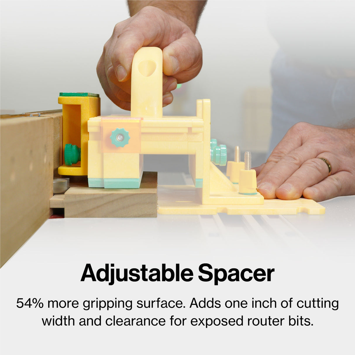 MicroJig GRR-Ripper PRO 3D Pushblock with SafeRip Kit - angled view showing enhanced grip and versatility