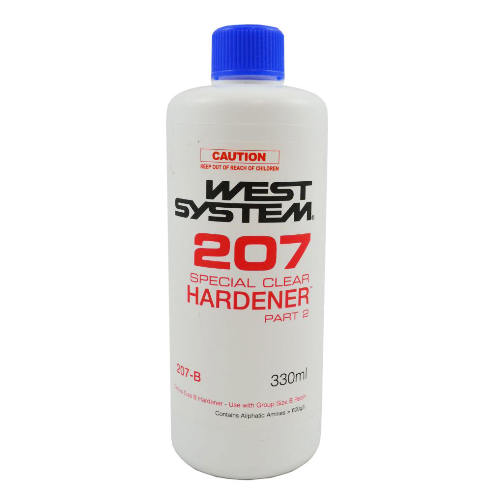 West System 207 Epoxy Resin Special Coating Hardener application with ultraviolet inhibitor