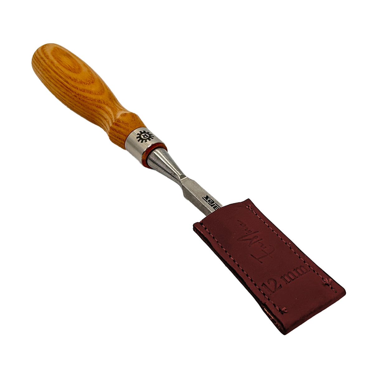 En Mina Chisel Tip Protector / Holdfast Sheath Tan Leather