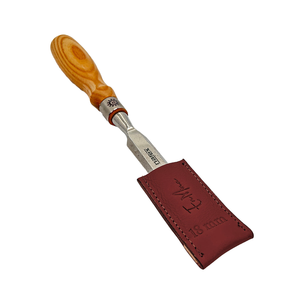 En Mina Chisel Tip Protector / Holdfast Sheath Tan Leather