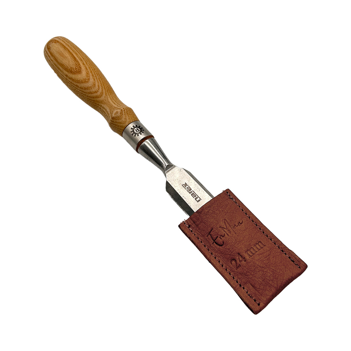 En Mina Chisel Tip Protector / Holdfast Sheath Tan Leather