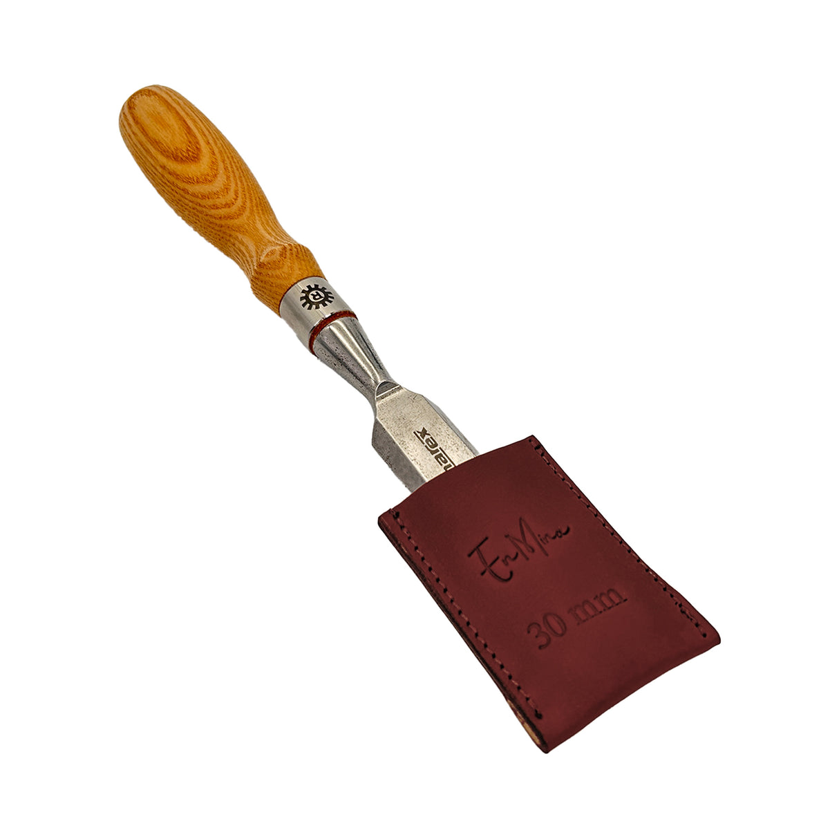 En Mina Chisel Tip Protector / Holdfast Sheath Tan Leather