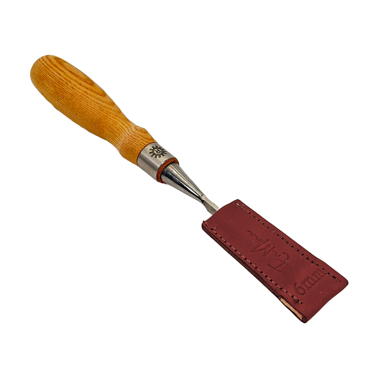 En Mina Chisel Tip Protector / Holdfast Sheath Tan Leather