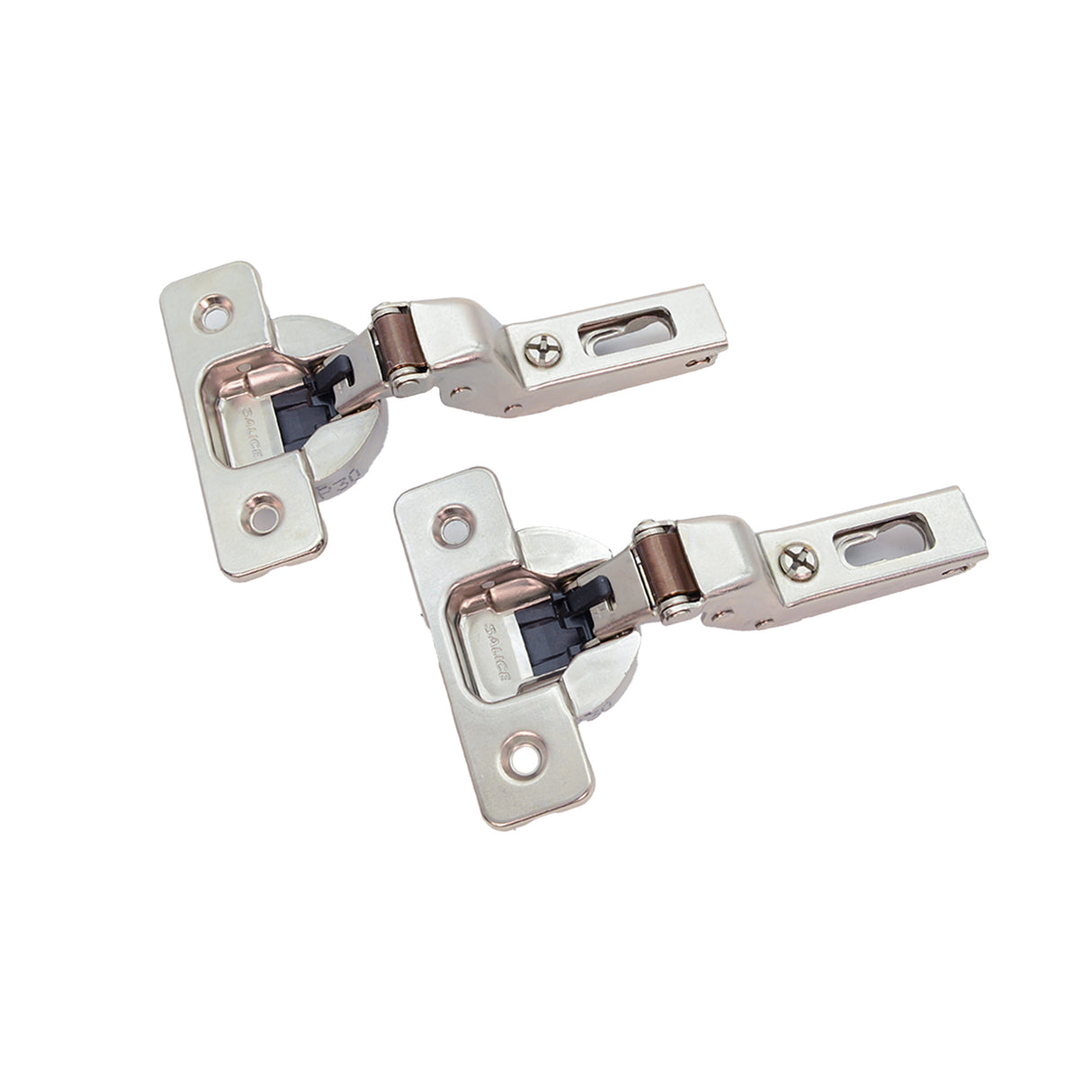 Salice Silentia+ Soft Close Full Inlay Euro Hinge & Mounting Plate Pair
