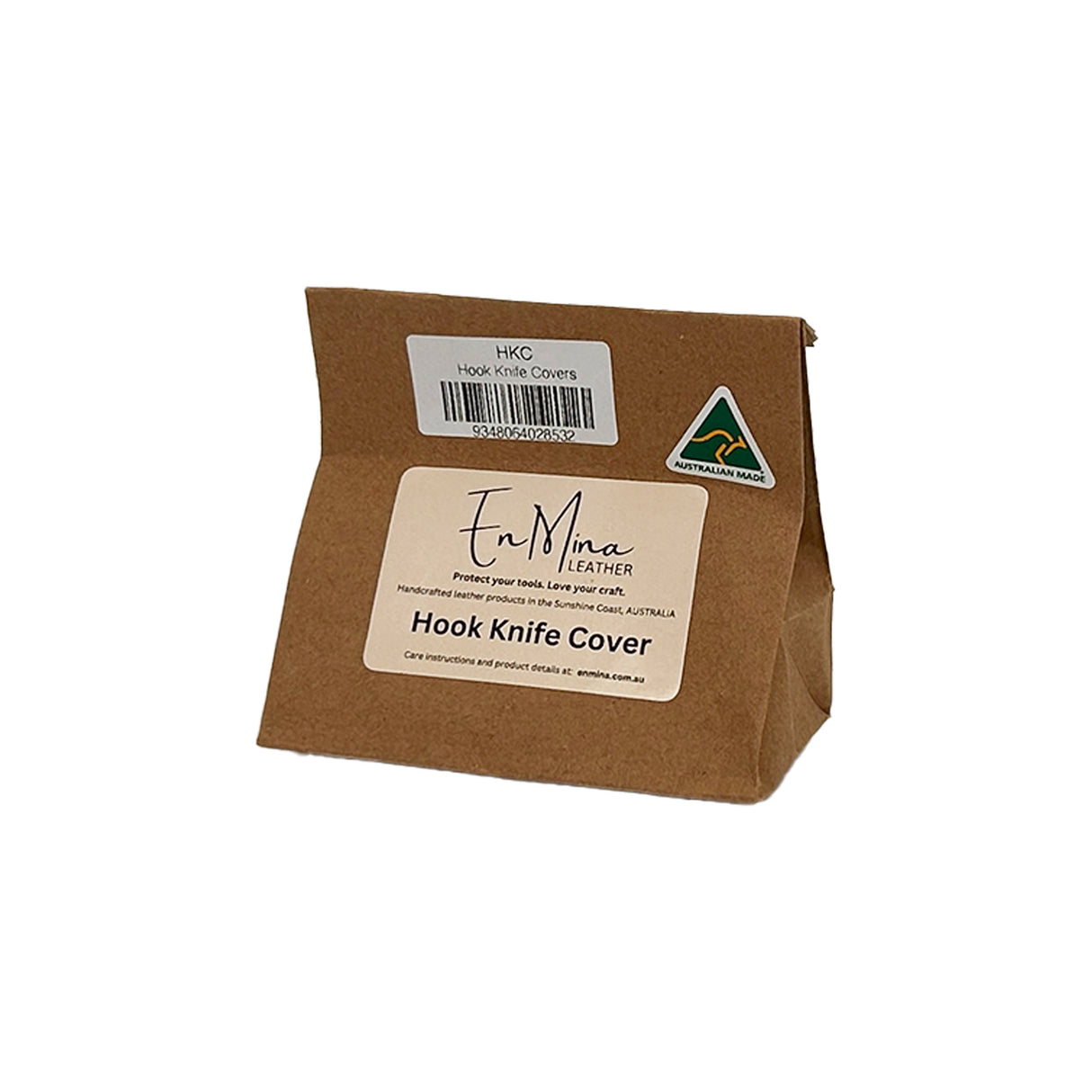 En Mina Hook Knife Cover Tan Leather