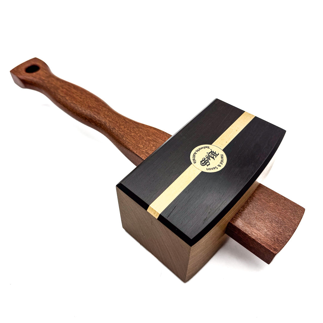 Handcrafted Harold & Saxon Deluxe Carpenters Mallet with Coachwood & Exotic Timber Head from Australia