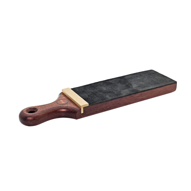 Harold & Saxon Honing Strop Deluxe Desert Hardwood with Murray Grey Calf Hide Leather