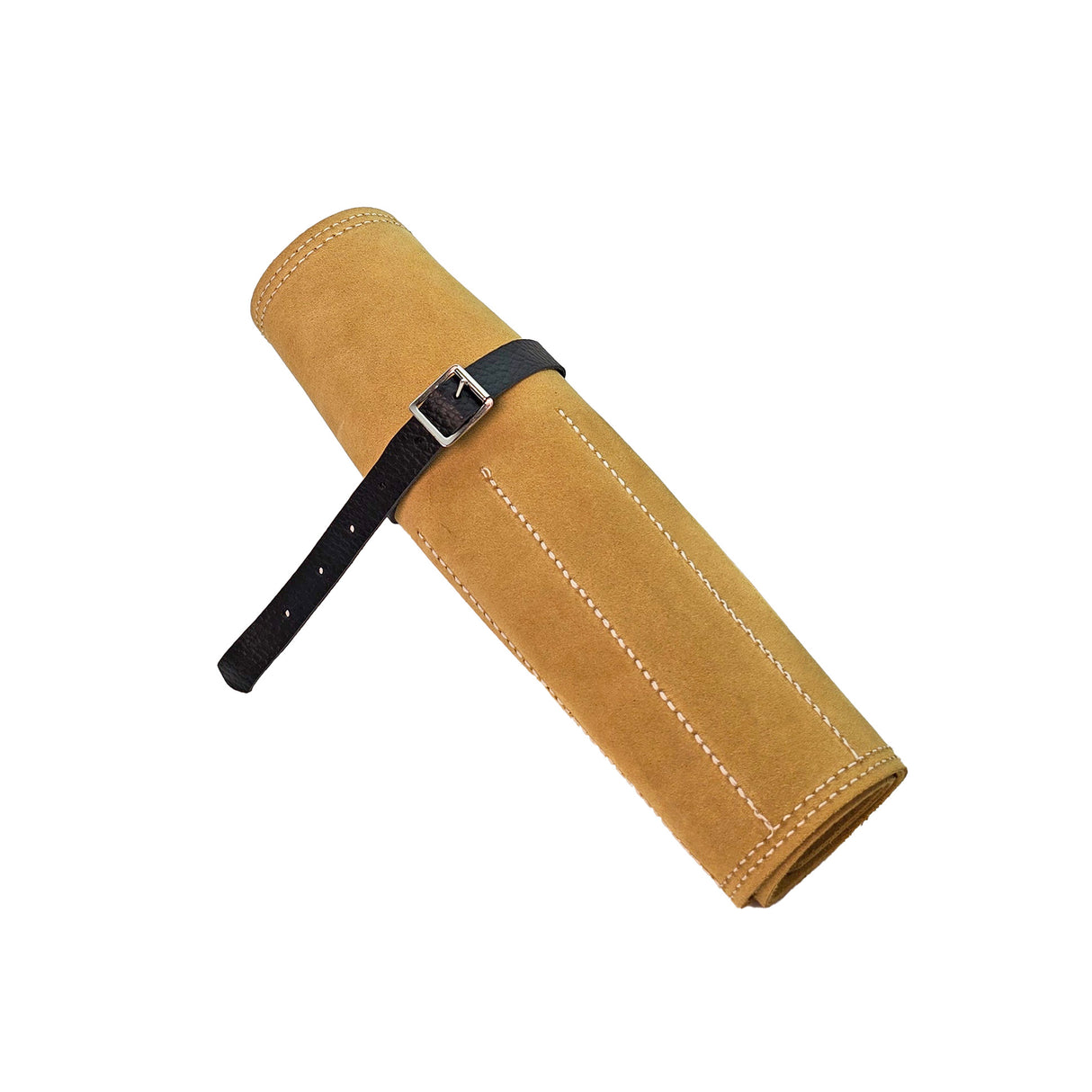 Harold & Saxon Suede Leather Tool Roll showcasing nine tool pockets made from premium Australian suede
