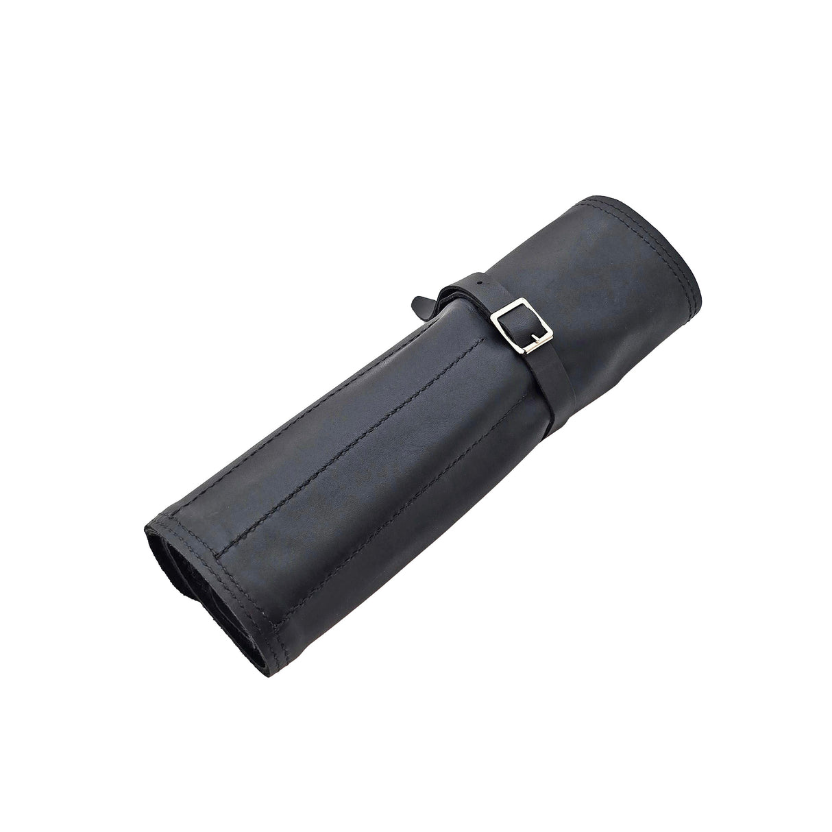 Deluxe Australian leather tool roll by Harold & Saxon, showcasing nine tool pockets for chisels, knives, and files