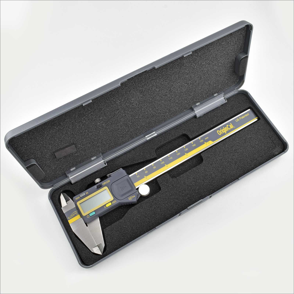iGaging OriginCal Digital Vernier Calipers 150mm - Stainless steel caliper with metric and imperial display, precision tool