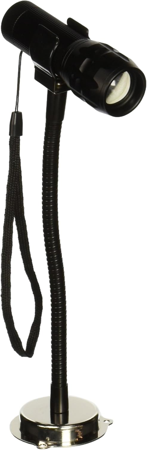 Flexible LED worklight torch with magnetic base, ideal for workshops and worksites. Strong adjustable arm with powerful magnetic base