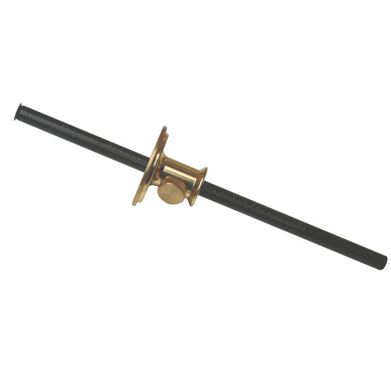 iGaging Wheel Marking and Mortice Gauge 150mm: Close-up of adjustable wheel and measuring scale