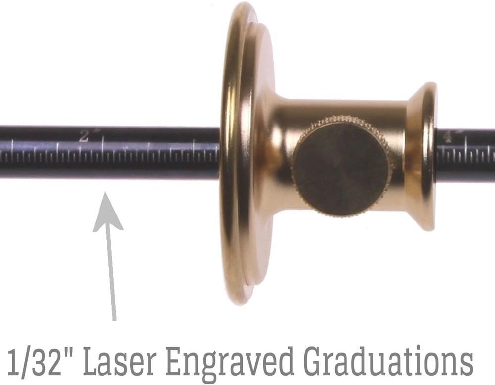 iGaging Wheel Marking & Mortice Gauge 150mm - Close-up of gauge head with wheel marking feature