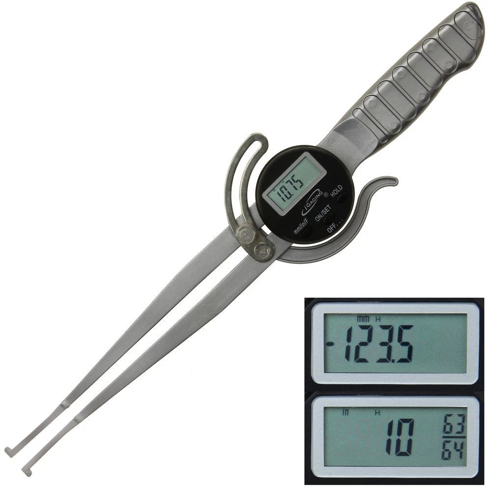Digital Inside Calipers 200mm Stainless Steel LCD Display - Internal measurement tool with easy thumb expansion and large LCD display