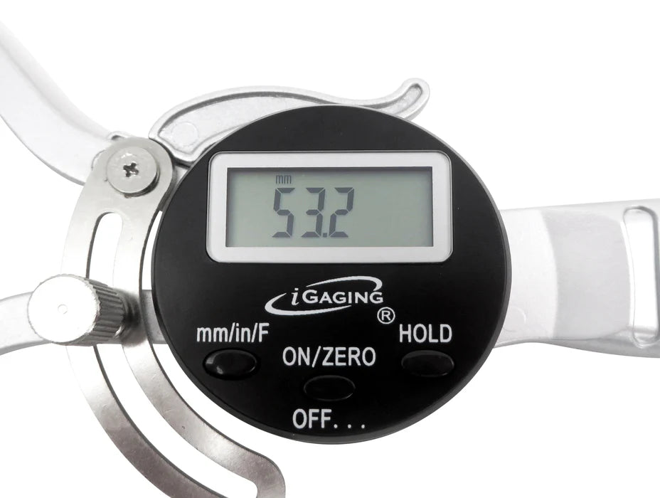 Digital metric & imperial outside calipers by iGaging with large display for precise woodworking measurements