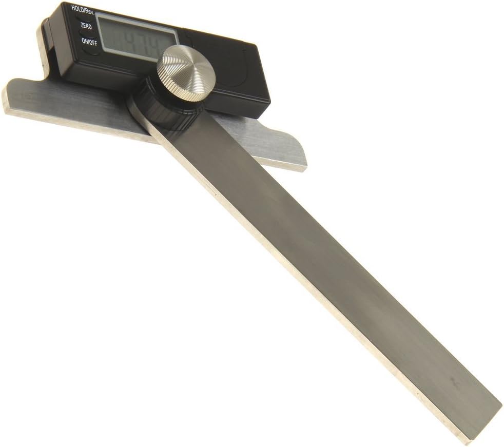 iGaging Digital Protractor & T-Bevel showing stainless steel arms and LCD display
