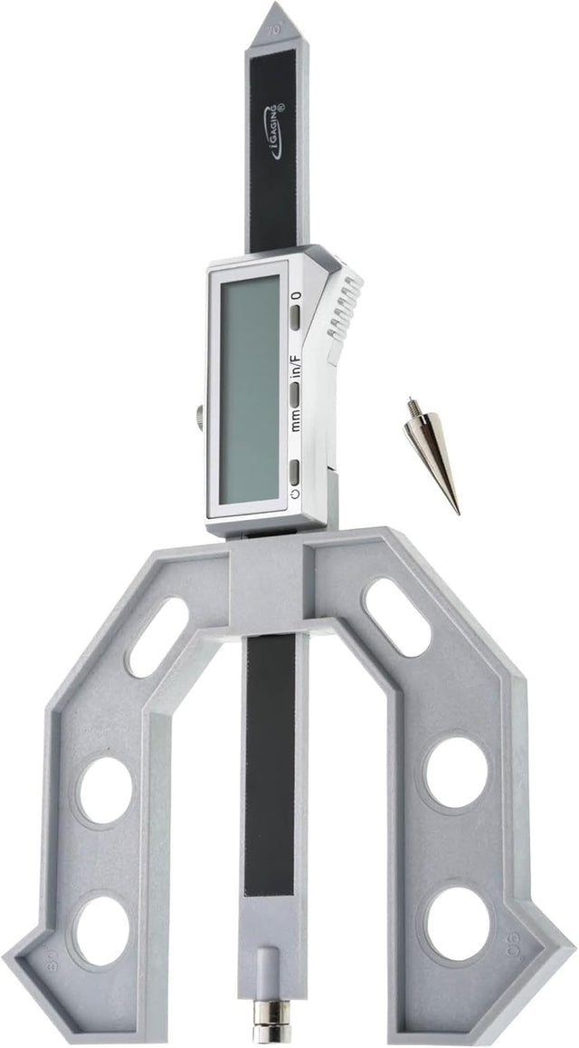 iGaging Digital 3-in-1 Multi Gauge LCD Display measuring heights and depths up to 150mm in three planes, with Metric or Imperial graduations