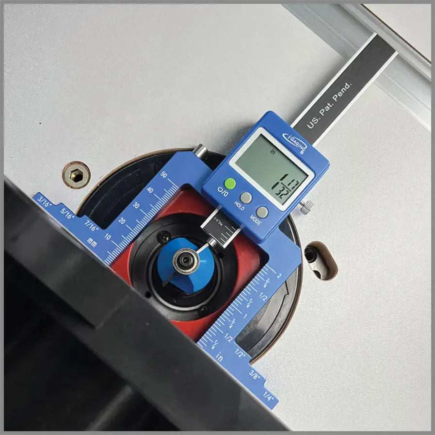 iGaging EZ-Read Digital Router & Saw Gauge 2in Measuring Capacity - Tool for precise machinery setups and error-free cuts