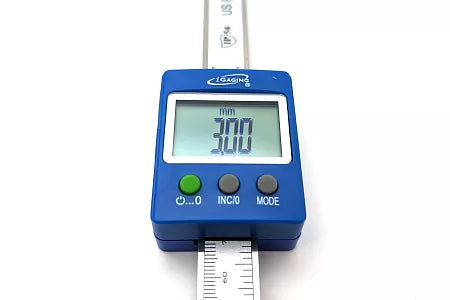 iGaging Drill Press Digital Height Readout kit in action on a woodworking project